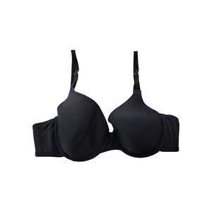 Victoria's Secret Women's T Shirt Bra 36C Black Satin Lightly Lined Underwire